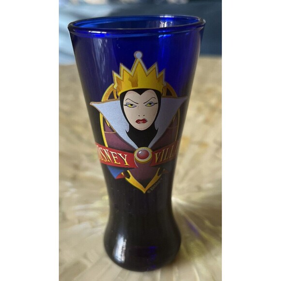 Queen‎ Maleficent Snow White Movie Villain Disney Parks Shot Glass Cobalt Blue - Picture 1 of 4